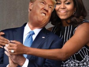 Мишель Обаму потроллили за объятия с Джорджем Бушем-младшим