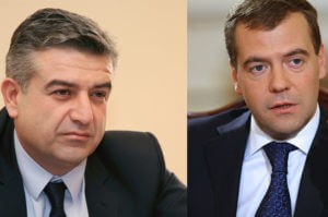 Переговоры премьеров Армении и России в Минске