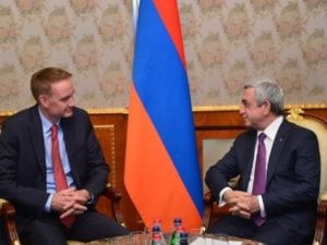 Президент Саргсян принял заместителя помощника министра обороны США