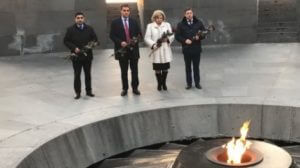 Татьяна Москалова возложил цветы на мемориальном комплексе Цицернакаберд