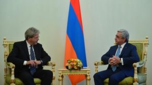 Президент Саргсян поздравил премьер-министра Италии