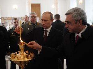 Путин поздравил Саргсяна с новогодними праздниками