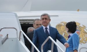 Президент Армении отправился с рабочим визитом в Россию