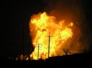 Очередной взрыв на магистральном газопроводе в Баку