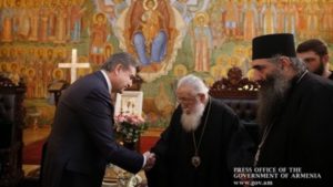 Карен Карапетян встретился с Католикосом-Патриархом всея Грузии Илией Вторым