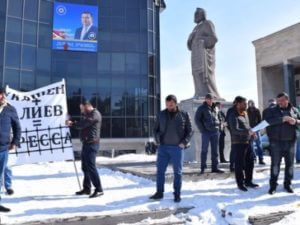 В Ахалкалаки прошла акция протеста в защиту блогера Александра Лапшина