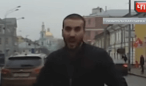 Психопат азербайджанец устроил дорожное побоище в центре Москвы (Видео)