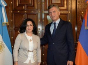 Посол Армении вручила свои верительные грамоты президенту Аргентины