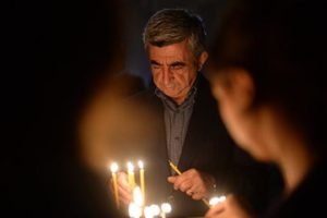 Президент Армении присутствовал на Святой литургии Пасхального Сочельника в Ереване