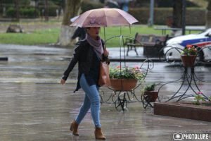 Потепление на фоне дождей ожидается в Армении