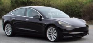 Фотошпионы рассекретили в Сети дизайн нового электрокара Tesla Model 3