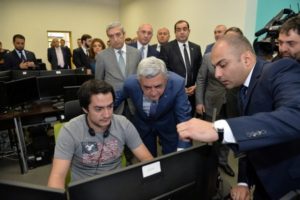 Президент Саргсян присутствовал на церемонии открытия офиса компании «Софтконстракт» в Ереване