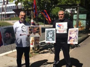 В Страсбурге жгут портреты Сержа Саргсяна и глав силовых структур Армении