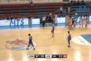 Cборная Армении по баскетболу одержала победу над Азербайджаном на чемпионате Европы