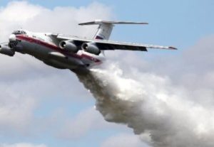 Российский самолет «ИЛ-76» совершает двенадцатый полет над заповедником «Хосровский лес»
