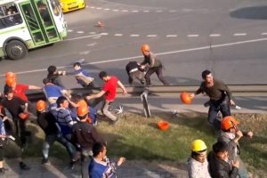 Массовая драка с лопатами и кувалдами между узбеками и армянами