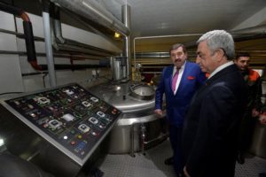 Президент Армении присутствовал на церемонии открытия пивного завода «Дилижан»