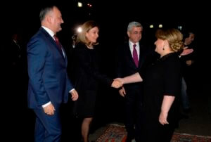 В резиденции Президента дан официальный приём в честь Президента Молдовы