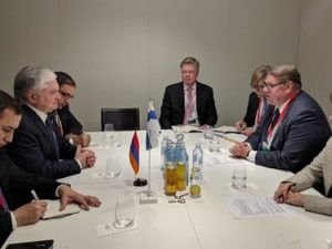 Главы МИД Армении и Финляндии обсудили перспективы углубления отношений