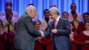 Серж и Рита Саргсяны присутствовали на концерте, посвященном 80-летию Национального академического хора Армении