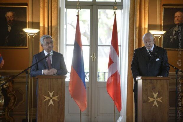 Армения и Суверенный Мальтийский Орден подписали соглашение о сотрудничестве