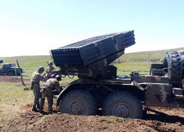 Артиллерийские учения ВС Армении с участием систем «Град»