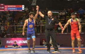 Геворг Гарибян "вчистую" разгромил азербайджанского борца и вышел в полуфинал ЧЕ