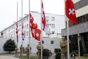 В Грузии приспущены государственные флаги в связи с днем советской оккупации