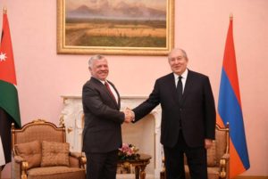 Король Иордании поздравил президента Армении по случаю Дня независимости