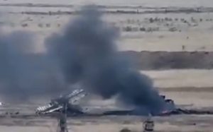 Появилось видео азербайджанских вертолетов, сбитых из ПЗРК "Игла"