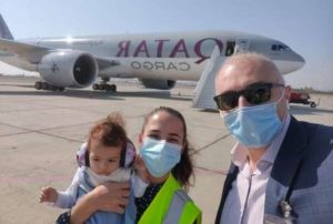 Самолет с гуманитарным грузом из США авиакомпании «Qatar Airways» прилетел в Ереван