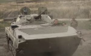 Армянские военнослужащие используют конфискованную у азербайджанцев военную технику