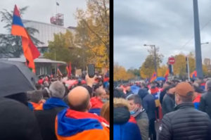 Акция протеста армян перед ЕСПЧ в Страсбурге