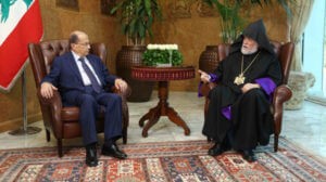 Католикос Арам I провел встречу с новым президентом Ливана Мишелем Ауном