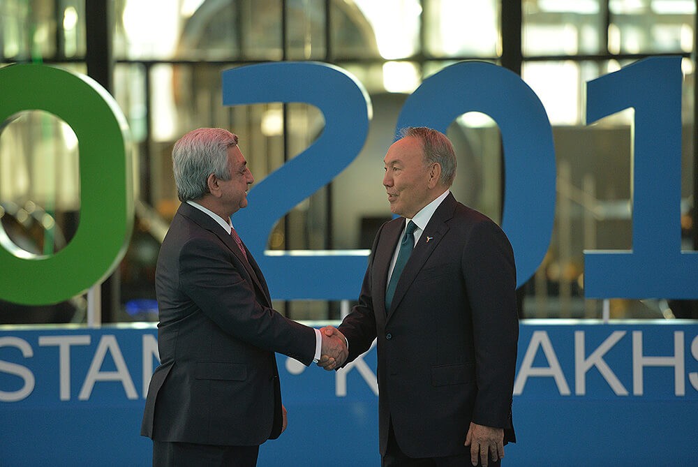 «Энергия будущего»: президент Армении Серж Саргсян присутствовал на открытии выставки «Астана Экспо 2017» в Казахстане
