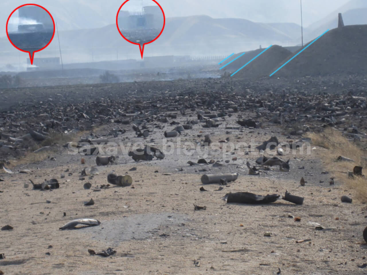 Анализ спутниковых снимков взрывов на складе боеприпасов в Азербайджане (фото,видео)