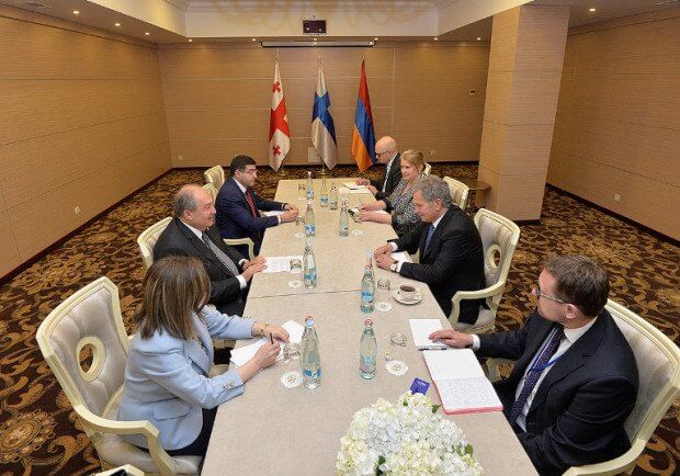 Переговоры президентов Армении и Финляндии в Тбилиси