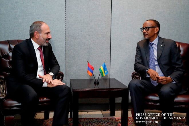 Никол Пашинян и президент Руанды встретились в офисе ООН