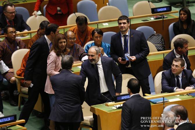Никол Пашинян присутствовал на открытии общих прений 73-й сессии Генеральной ассамблеи ООН